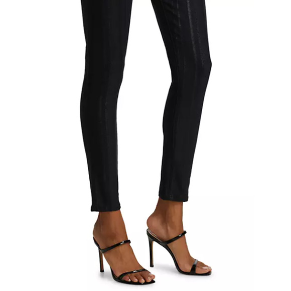 NWT AG Jeans The Farrah Skinny Ankle Metallic Stripe Jean Gunmetal Women Size 26 - Picture 6 of 8